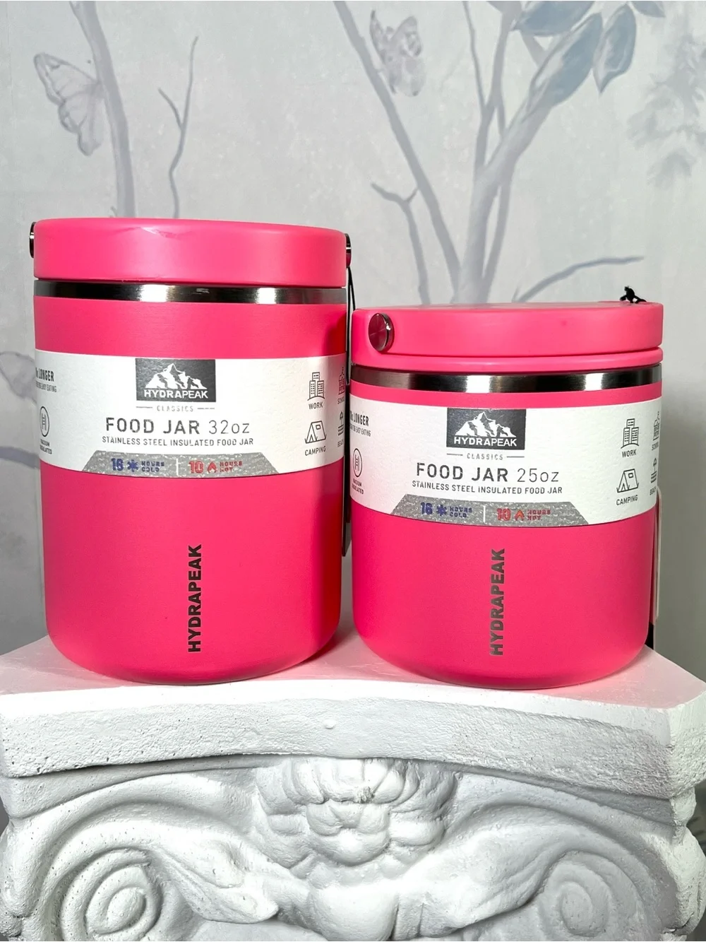 Hydrapeak Hot Pink Food & Drink Thermos Set